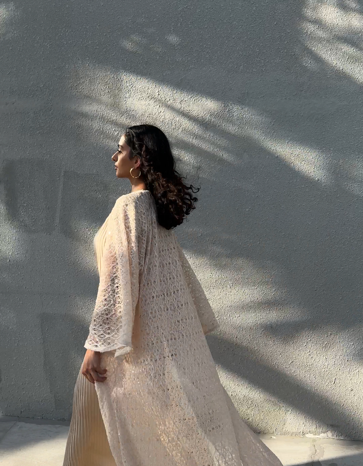 Cream Crochet Sequin Kimono – MUSE